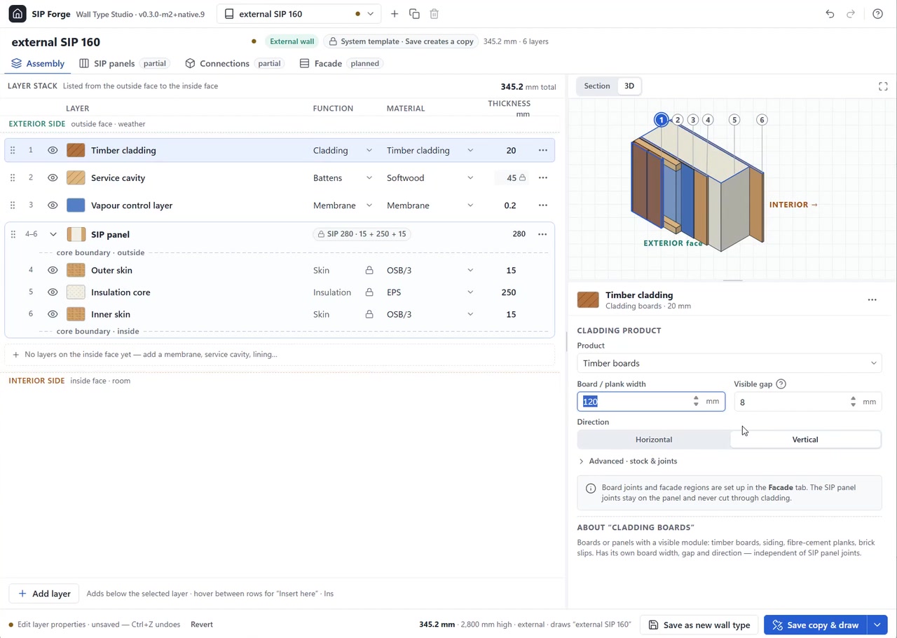 Inside Wall Type Studio — SIP Forge development recording